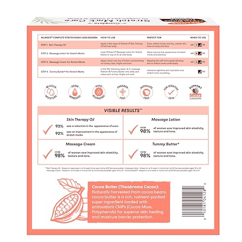 Palmer's Cocoa Butter Formula Pregnancy Skin Care Kit for Stretch Marks and Scars, Dermatologist Approved - FENGGESTORE20