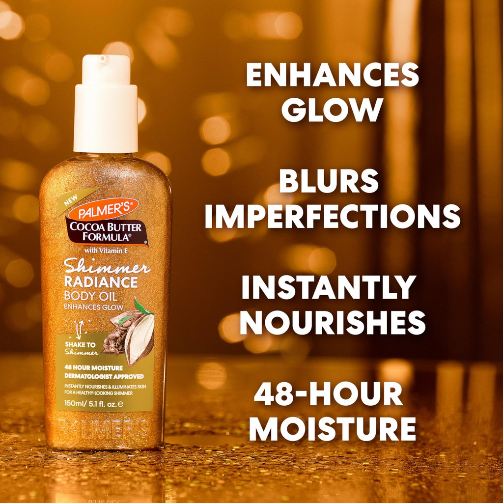 Palmer's Cocoa Butter Formula Shimmer Body Oil with Vitamin E, 5.1 Fl Oz, Radiance Body Oil for Glowing Skin - FENGGESTORE20