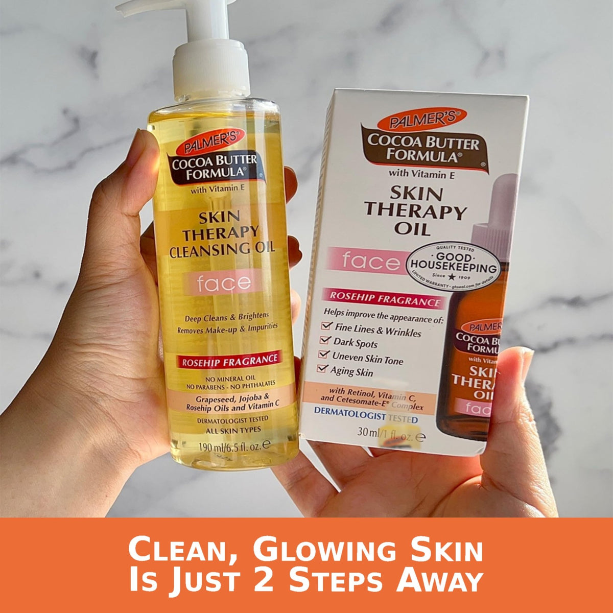 Palmer's Cocoa Butter Formula Skin Therapy Cleansing Oil, Gentle Makeup Remover with Rosehip Oil and Vitamin C, 6.5 Ounce - FENGGESTORE20