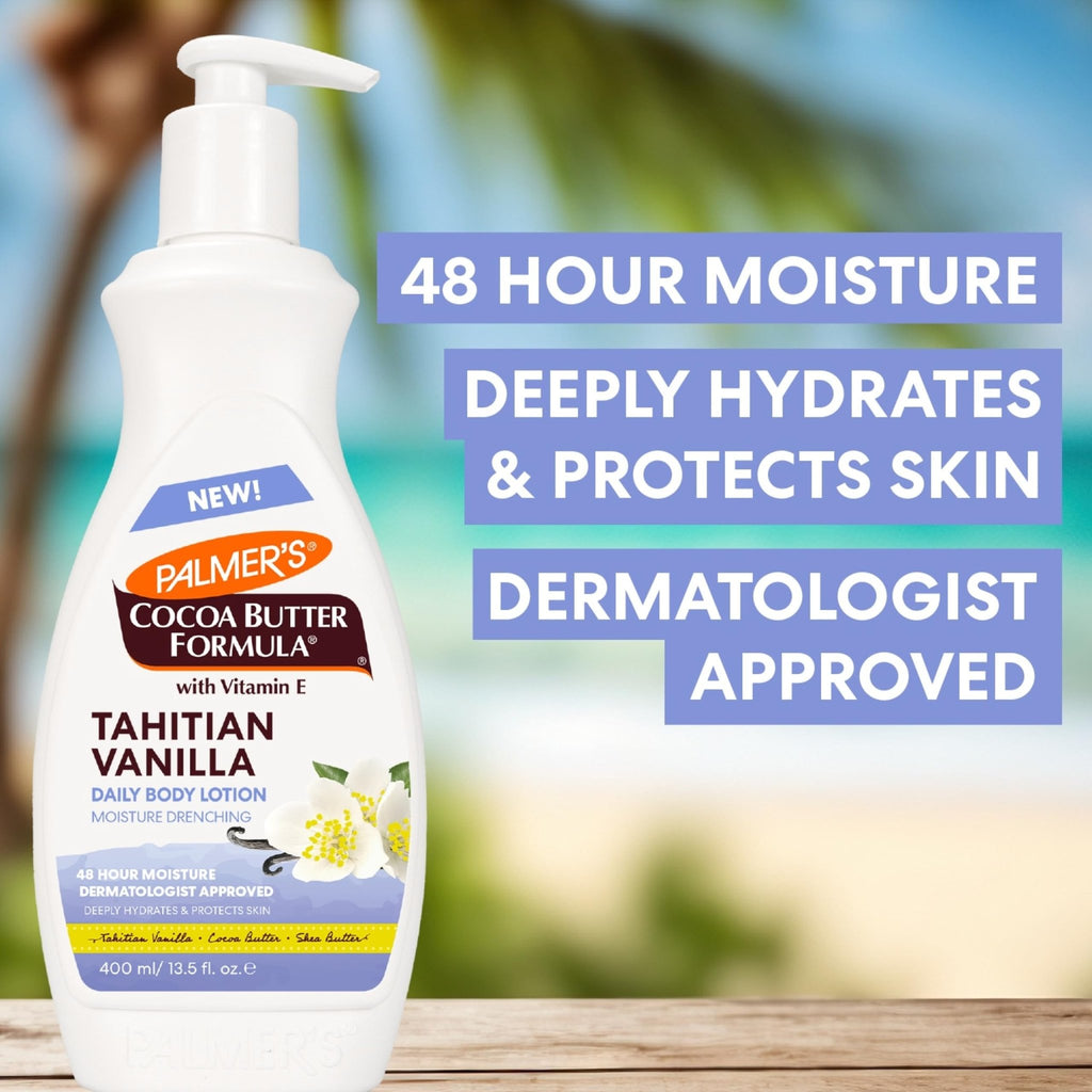 Palmer's Cocoa Butter Formula Tahitian Vanilla Body Lotion, 13.5 Oz, Daily Moisturizing Lotion for Dry Skin with Shea Butter & Vitamin E - FENGGESTORE20