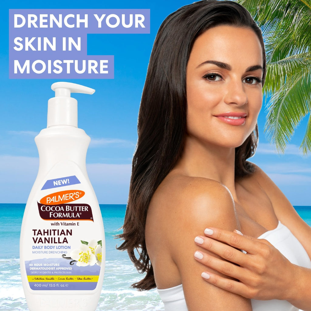 Palmer's Cocoa Butter Formula Tahitian Vanilla Body Lotion, 13.5 Oz, Daily Moisturizing Lotion for Dry Skin with Shea Butter & Vitamin E - FENGGESTORE20