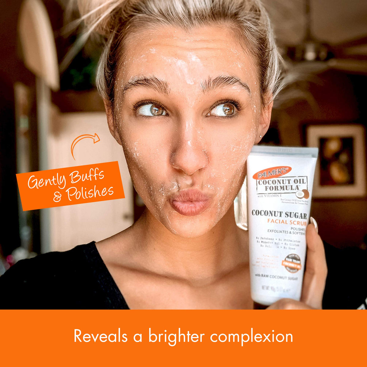 Palmer's Coconut Oil Formula Coconut Sugar Facial Scrub Exfoliator, Face Scrub to Gently - FENGGESTORE20