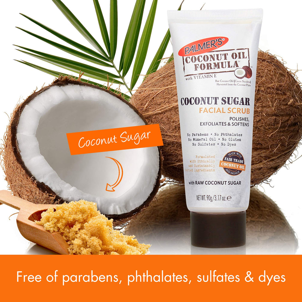 Palmer's Coconut Oil Formula Coconut Sugar Facial Scrub Exfoliator, Face Scrub to Gently - FENGGESTORE20