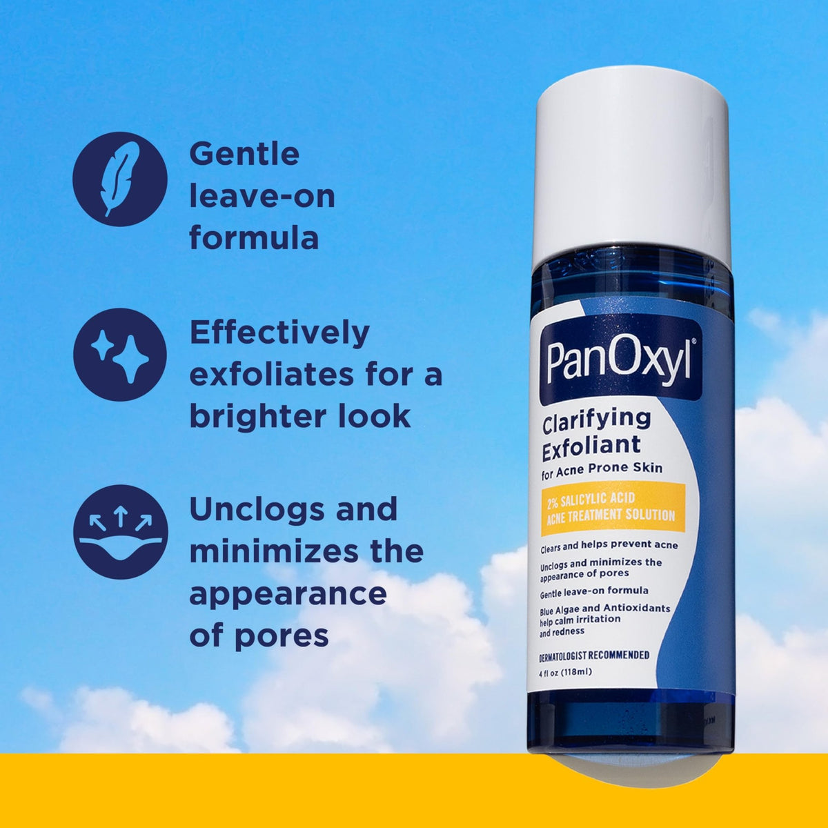 PanOxyl Clarifying Exfoliant with 2% Salicylic Acid, BHA Liquid Exfoliant for Face, Unclogs, Minimizes Appearance of Pores - FENGGESTORE20