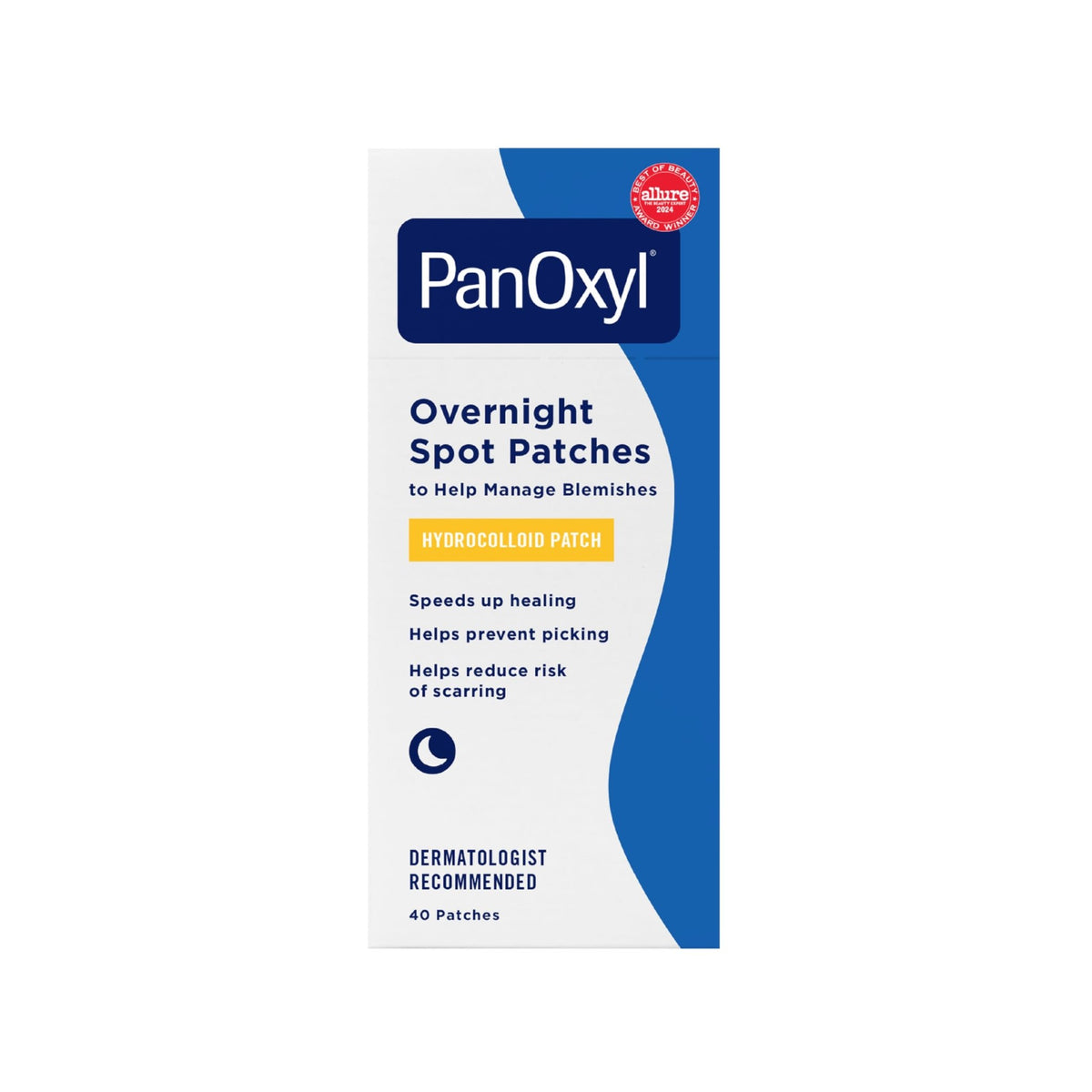 PanOxyl PM Overnight Spot Patches, Advanced Hydrocolloid Healing Technology, Fragrance Free, 40 Count Pack of 1 - FENGGESTORE20