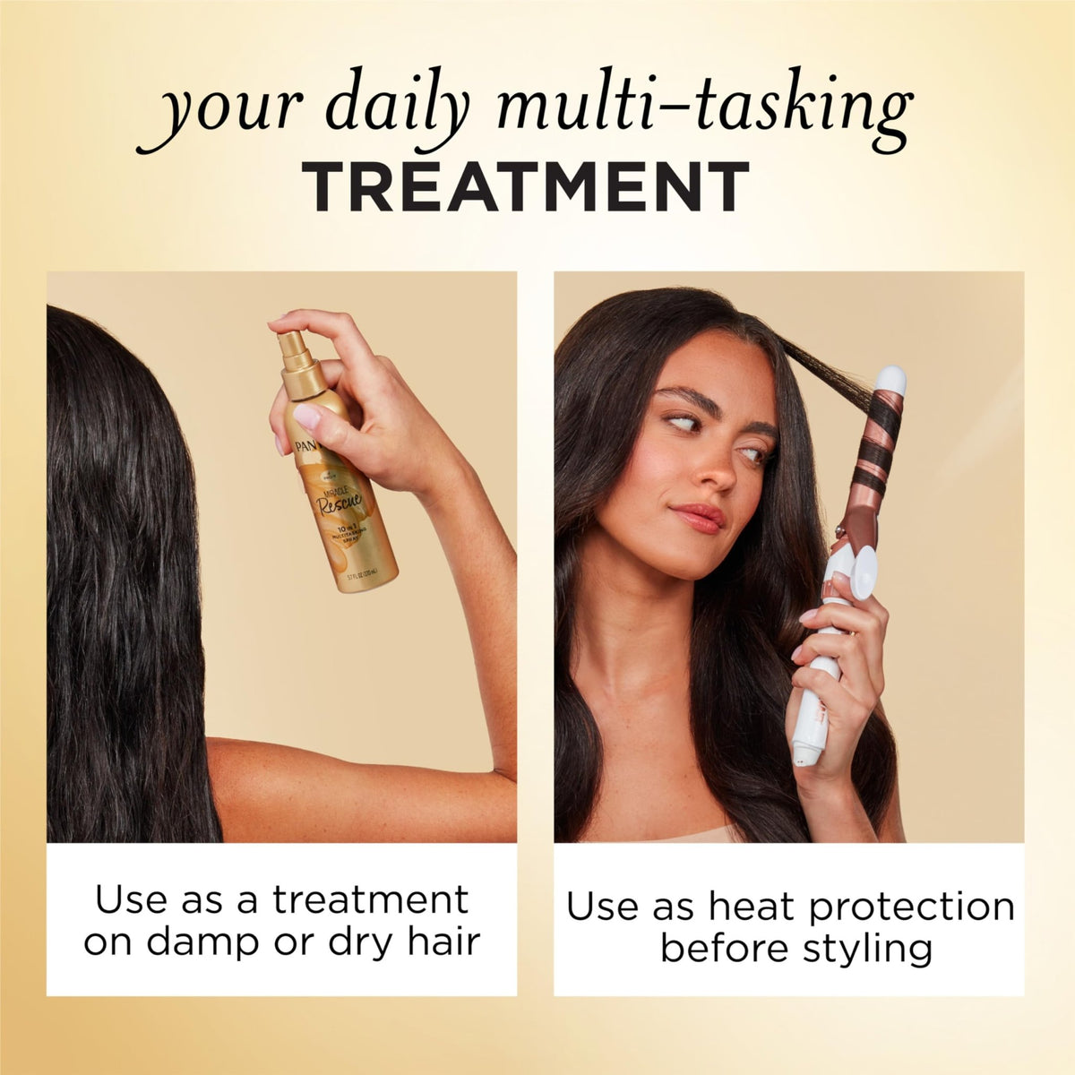 Pantene Miracle Rescue 10in1 Multitasking Spray - Heat Protection, Detangles, Repairs Damaged, Dry Hair, Improves Shine, Leave-In Conditioning Treatment with Keratin and Pro-Vitamin B5, 5.7 oz - FENGGESTORE20