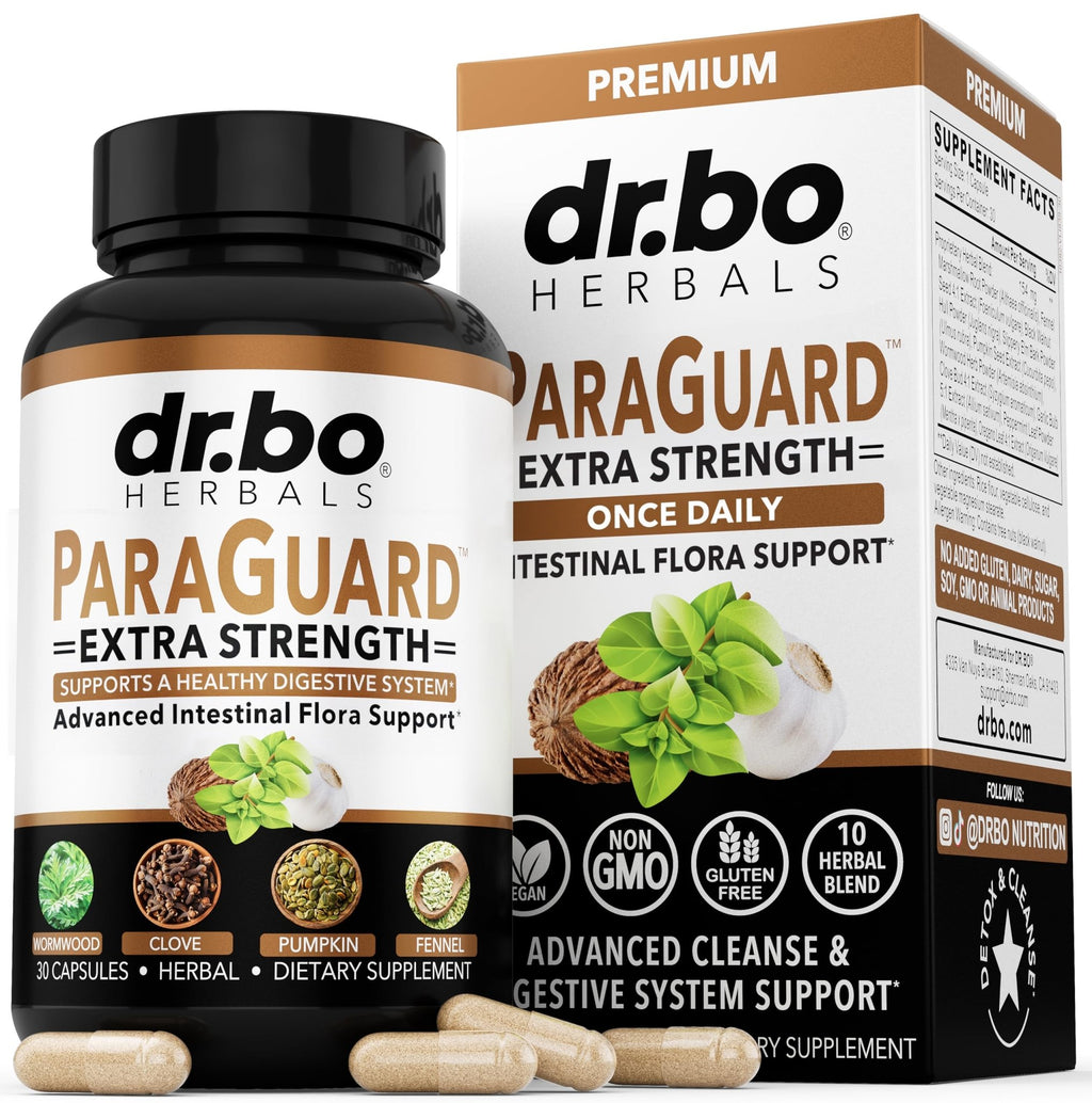 ParaGuard Cleanse Detox Pills - Extra Strength Intestinal Guard Formula Supplement, Black Walnut Wormwood Clove & Oregano - Adults Natural Herbal - FENGGESTORE20