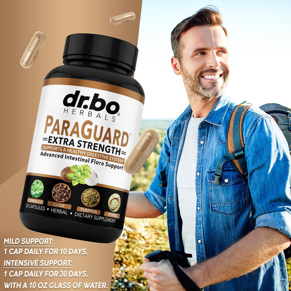 ParaGuard Cleanse Detox Pills - Extra Strength Intestinal Guard Formula Supplement, Black Walnut Wormwood Clove & Oregano - Adults Natural Herbal - FENGGESTORE20