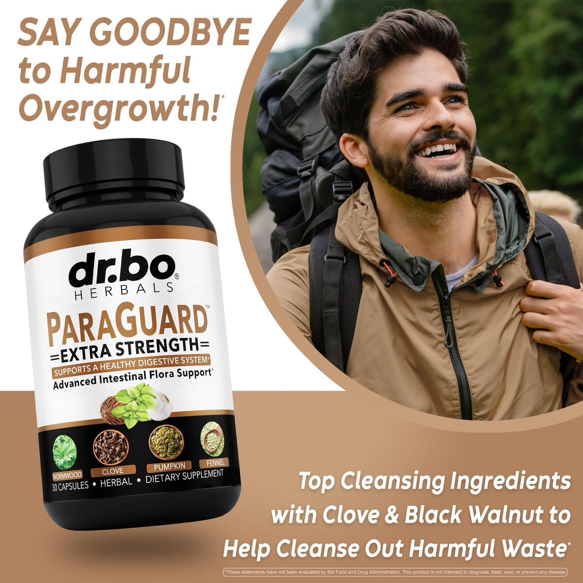 ParaGuard Cleanse Detox Pills - Extra Strength Intestinal Guard Formula Supplement, Black Walnut Wormwood Clove & Oregano - Adults Natural Herbal - FENGGESTORE20