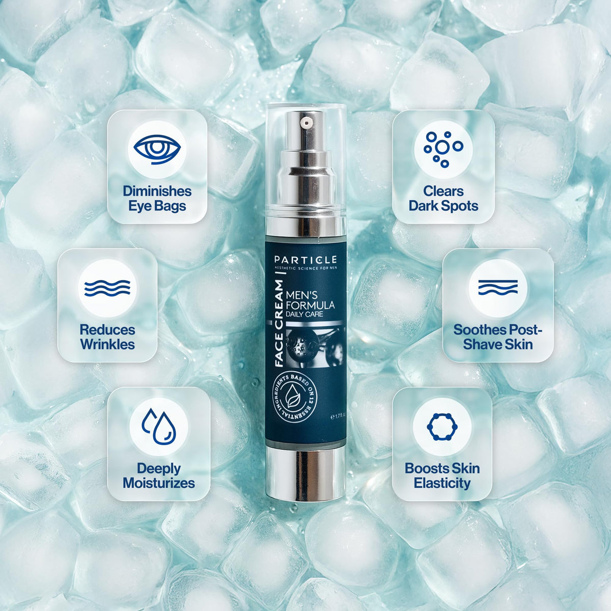 Particle 6-in-1 Face Cream for Men, Men’s Daily Hydrating Moisturizer with Vitamin c - FENGGESTORE20