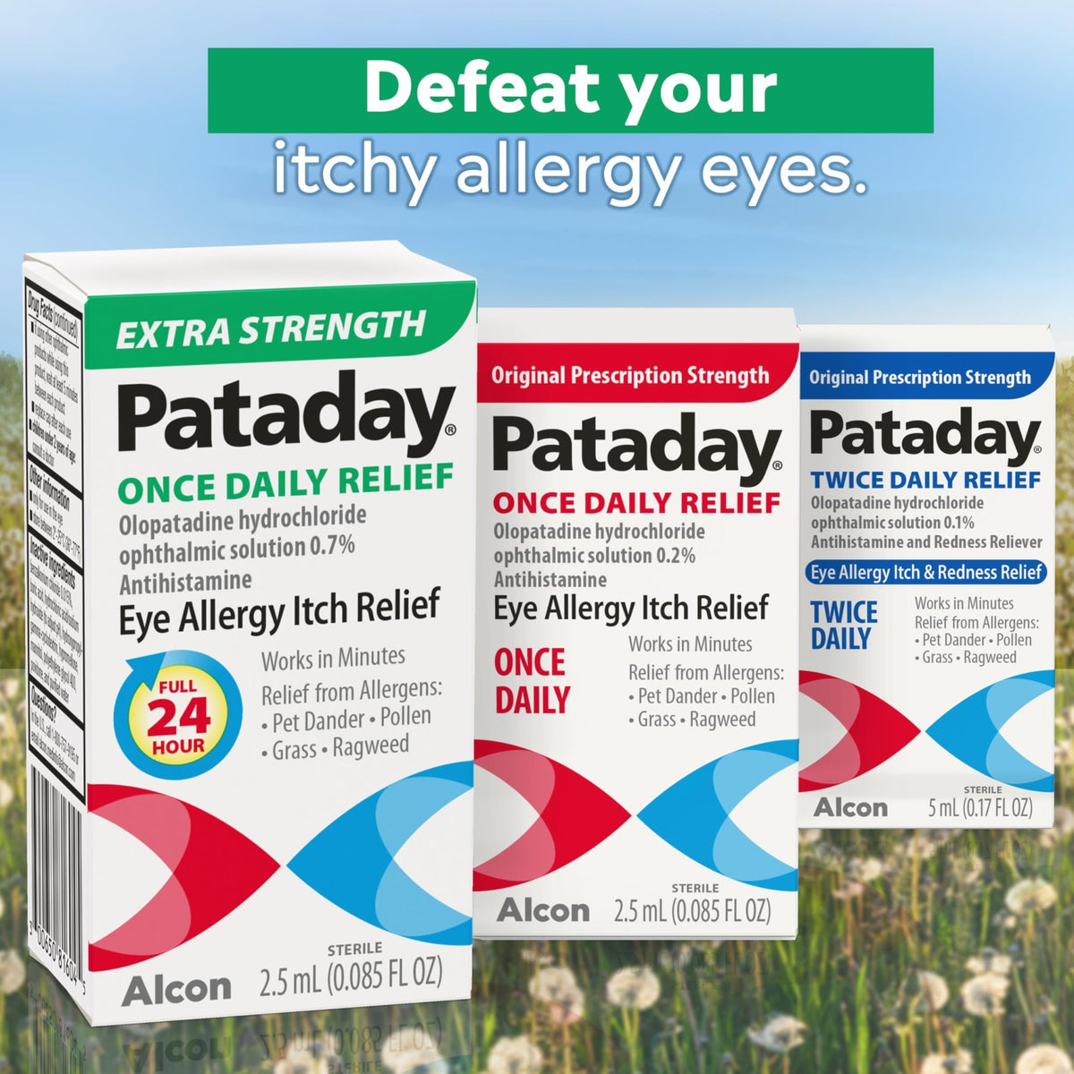 Pataday Once Daily Extra Strength Relief Allergy Eye Drops, 2.5 ml, Twin Pack, Antihistamine Eye Drops with Olopatadine 0.7% for Relief from Eye Allergy Itching, Works Up to 24 Hours - FENGGESTORE20