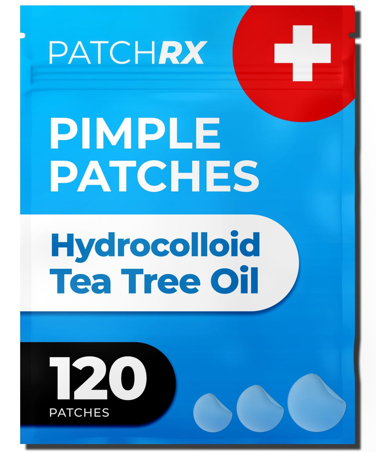 PatchRx Pimple Patches for Face (120 Patches), Hydrocolloid Acne Patches with Tea Tree Oil - FENGGESTORE20