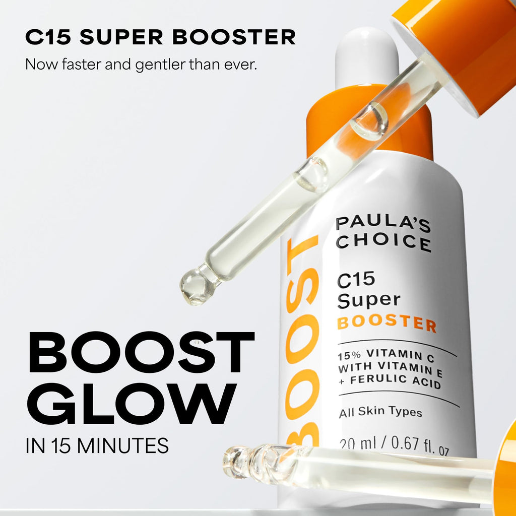 Paula's Choice BOOST C15 Super Booster, 15% Vitamin C Serum for Face, Face Serum with Vitamin E & Ferulic Acid - FENGGESTORE20