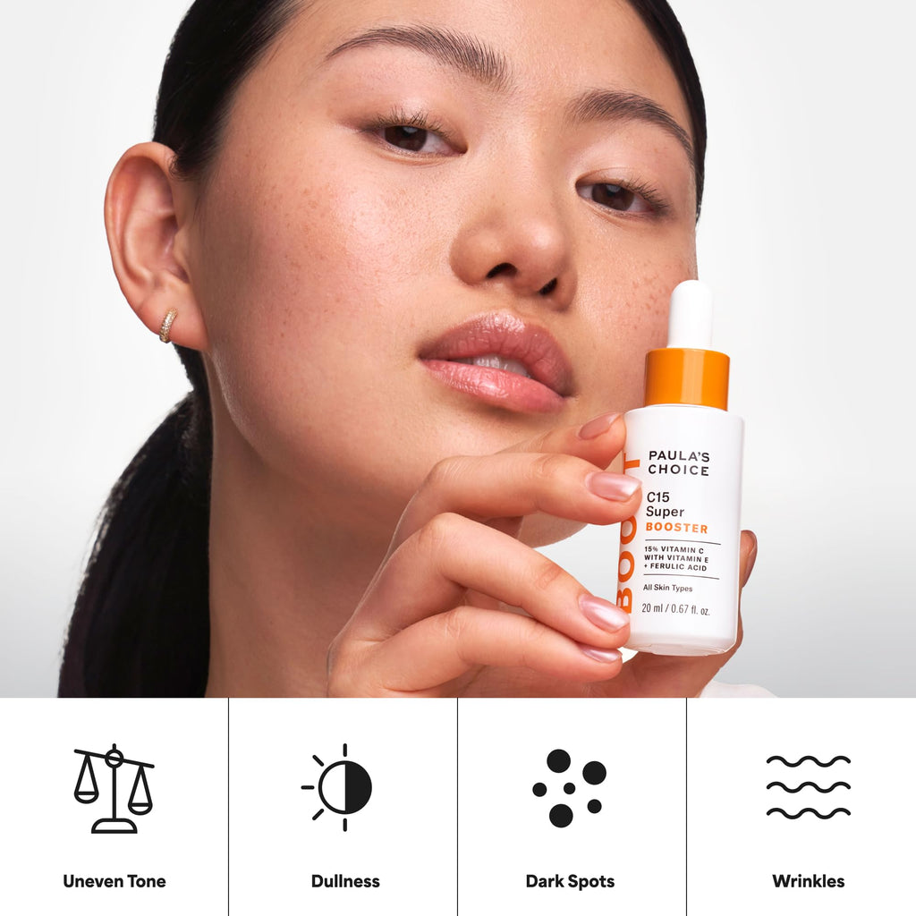 Paula's Choice BOOST C15 Super Booster, 15% Vitamin C Serum for Face, Face Serum with Vitamin E & Ferulic Acid - FENGGESTORE20