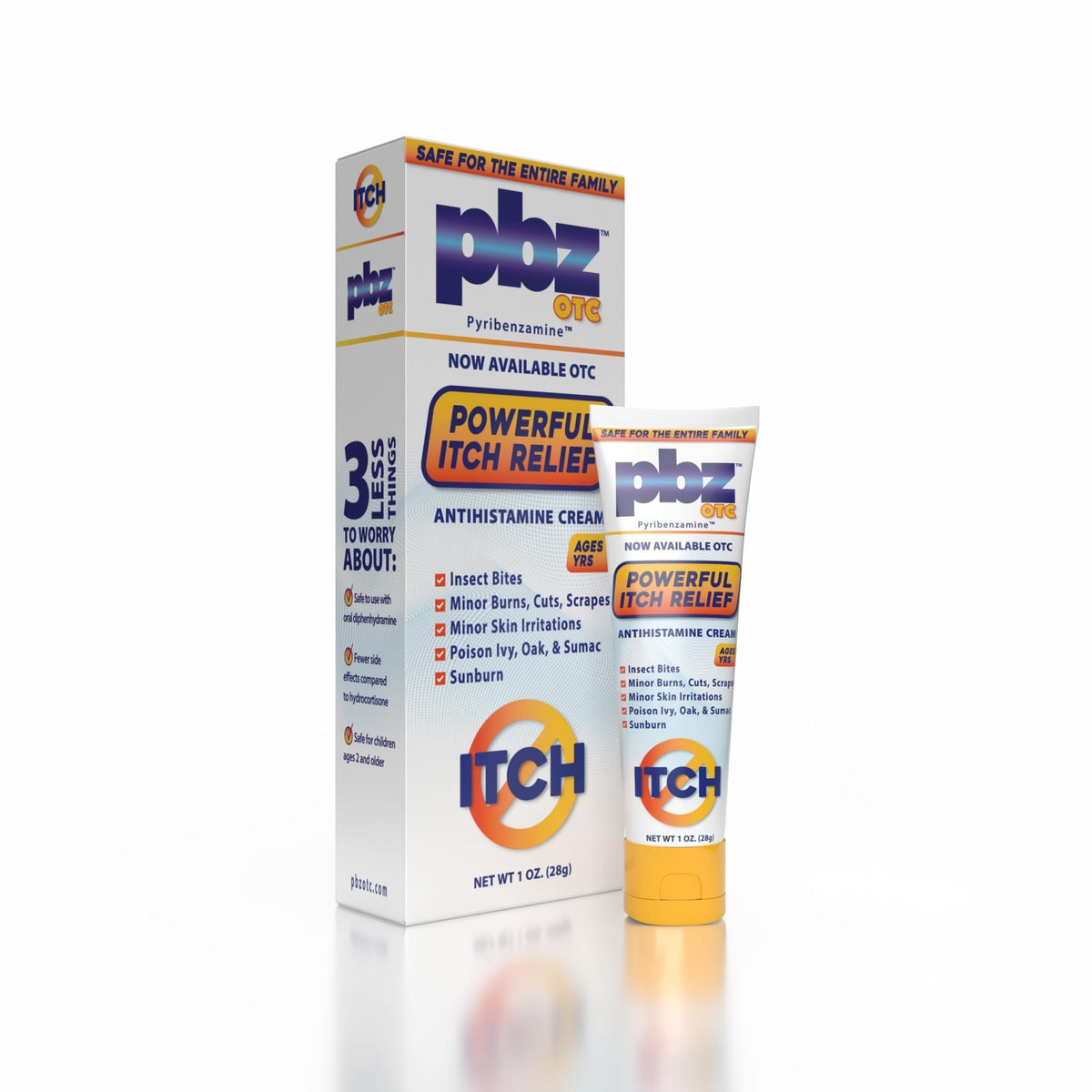 PBZ OTC Antihistamine Cream with 1% Tripelennamine HCl, Kid Safe Itch Relief, 1 oz - FENGGESTORE20
