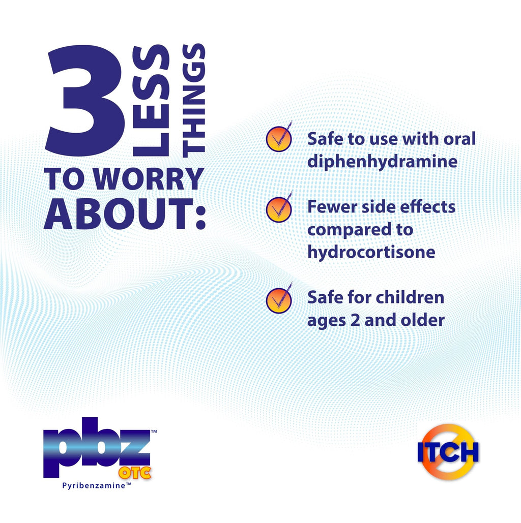 PBZ OTC Antihistamine Cream with 1% Tripelennamine HCl, Kid Safe Itch Relief, 1 oz - FENGGESTORE20