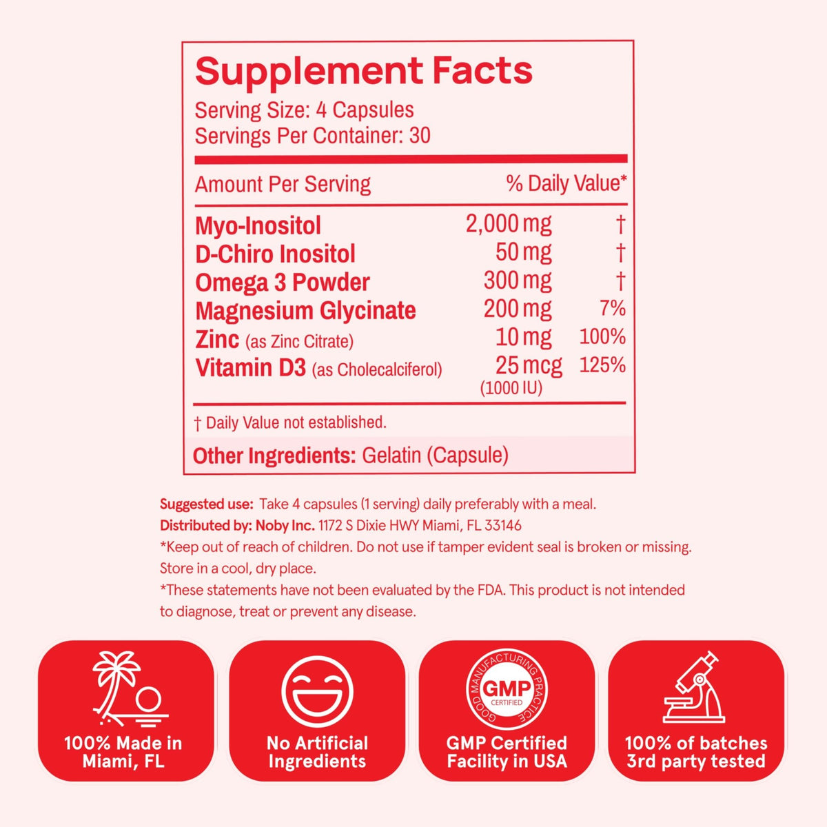Peach Perfect Inositol Multivitamin – Myo-Inositol & D-Chiro 40:1 Blend, Omega-3, Vitamin D3, Magnesium, Zinc – Supports Women’s Health - FENGGESTORE20