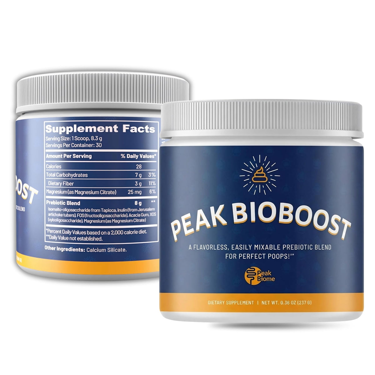 Peak Biome Peak BioBoost - Prebiotic Fiber Supplement - Flavorless Digestive Nutritional Supplements - Easy to Dissolve Prebiotic Powder - No Gluten, Soy or Dairy - FENGGESTORE20