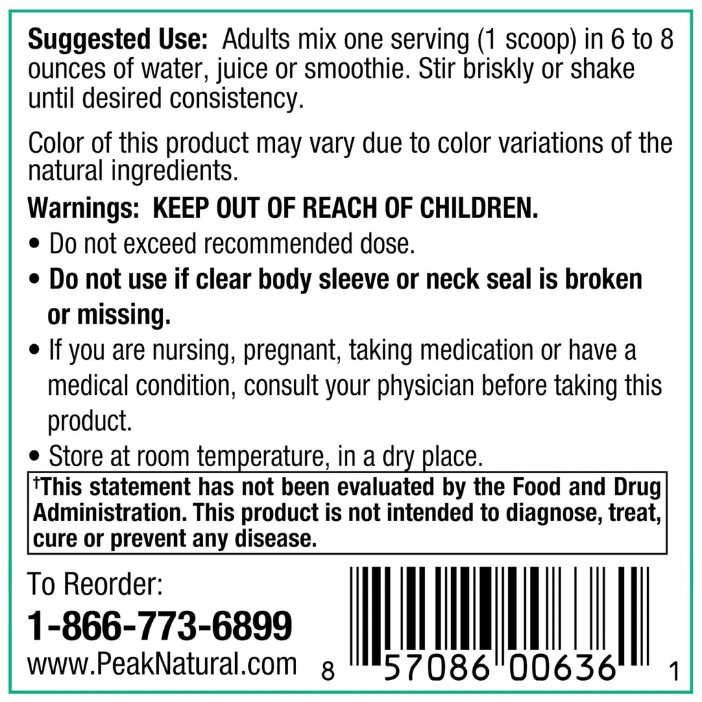 Peak Organic Superfruits - Polyphenol Rich Superfood Powder - Non-GMO Fermented Aronia Berry, Acai, Blueberry, Pomegranate, and Plum - Aging, Metabolic Health, Heart Health (30 Servings) - FENGGESTORE20