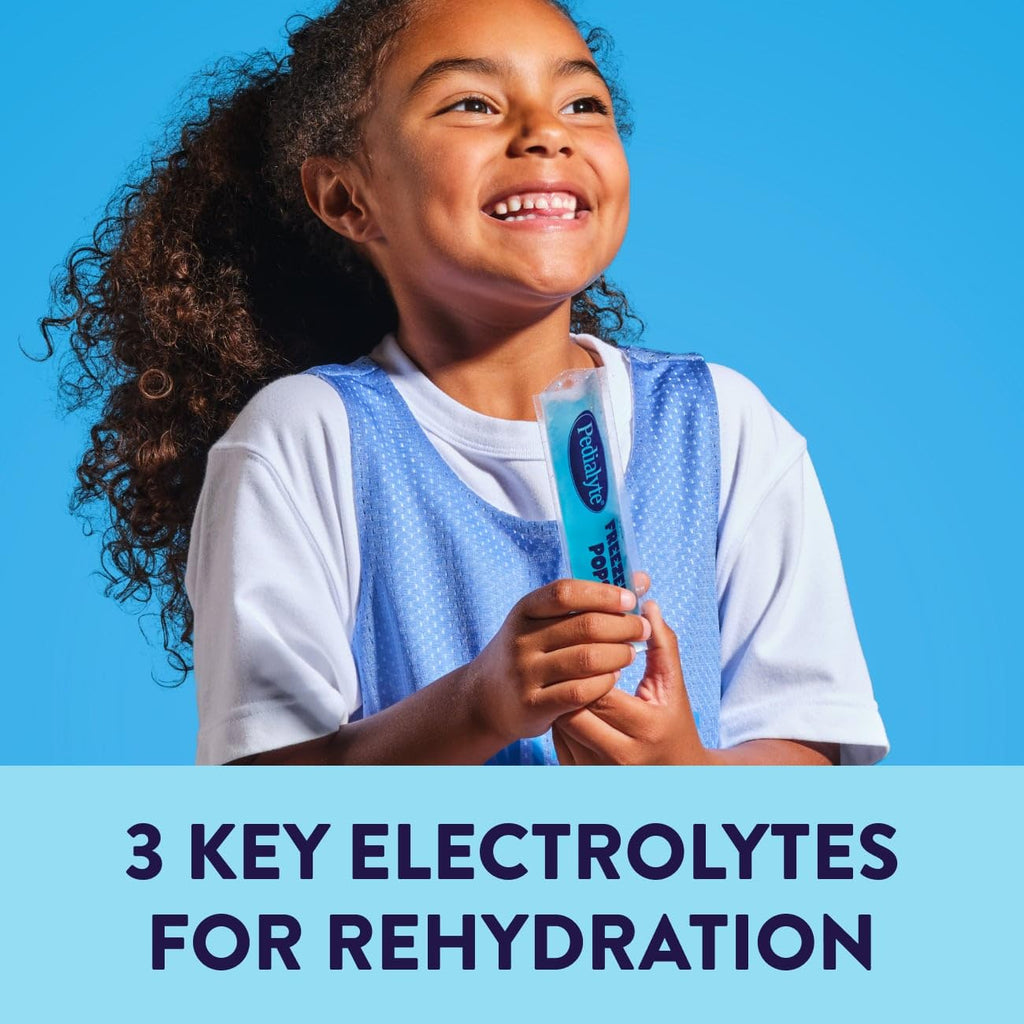Pedialyte Electrolyte Solution Freezer Pops, Hydration Variety Pack— Grape, Blue Raspberry, Cherry, Orange, Pack of 64 - FENGGESTORE20