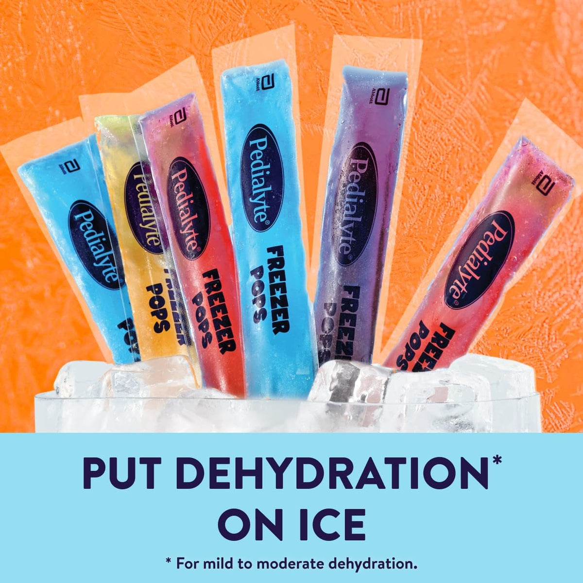 Pedialyte Electrolyte Solution Freezer Pops, Hydration Variety Pack— Grape, Blue Raspberry, Cherry, Orange, Pack of 64 - FENGGESTORE20