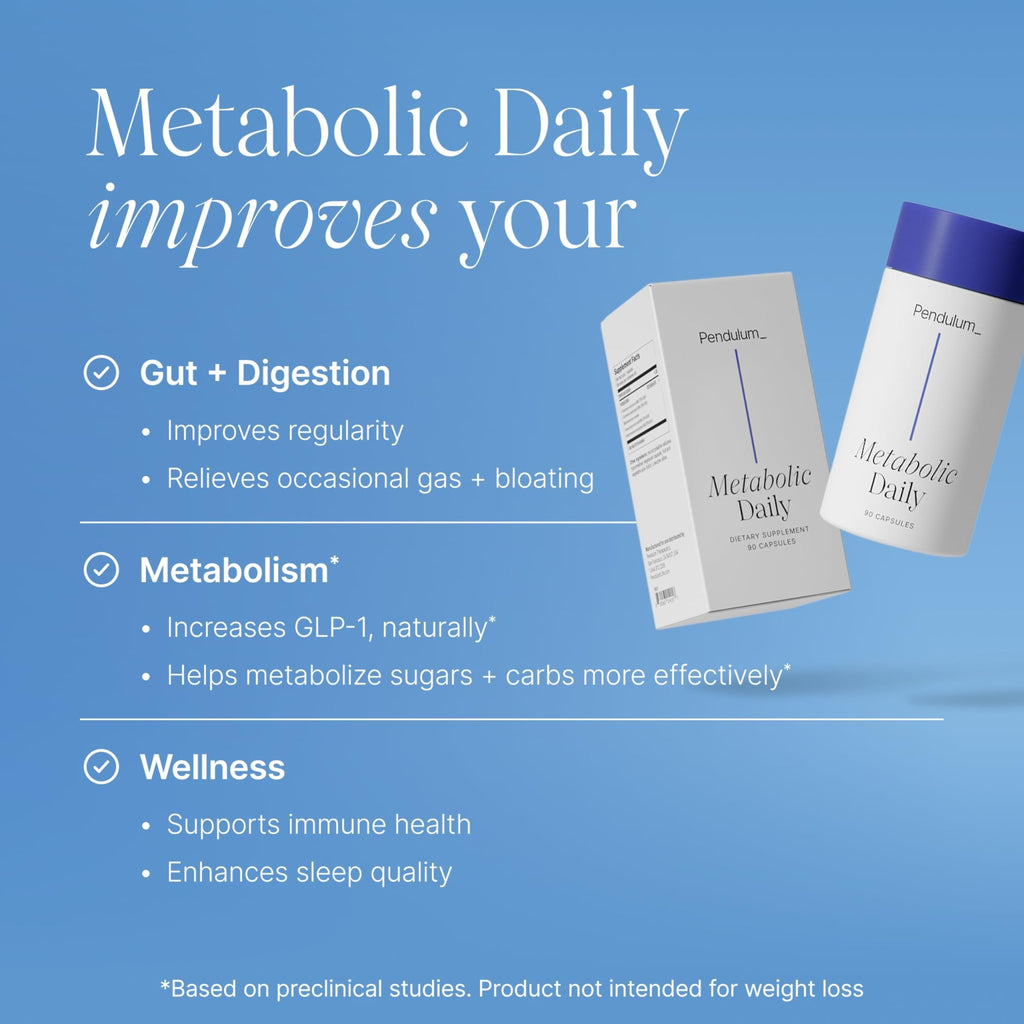 Pendulum Metabolic Daily - Multi-Strain Probiotic with Akkermansia muciniphila to Support Metabolism and Sustain Energy Levels - FENGGESTORE20