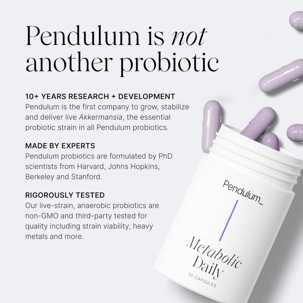 Pendulum Metabolic Daily - Multi-Strain Probiotic with Akkermansia muciniphila to Support Metabolism and Sustain Energy Levels - FENGGESTORE20