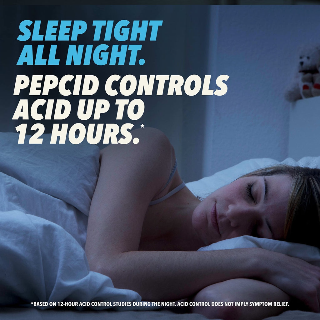Pepcid AC Maximum Strength Heartburn Relief Tablets, OTC Medicine Prevents & Relieves Heartburn & Acid Reflux Due to Acid Indigestion, 20mg Famotidine Acid Reducer, Fast-Acting, 25 ct - FENGGESTORE20