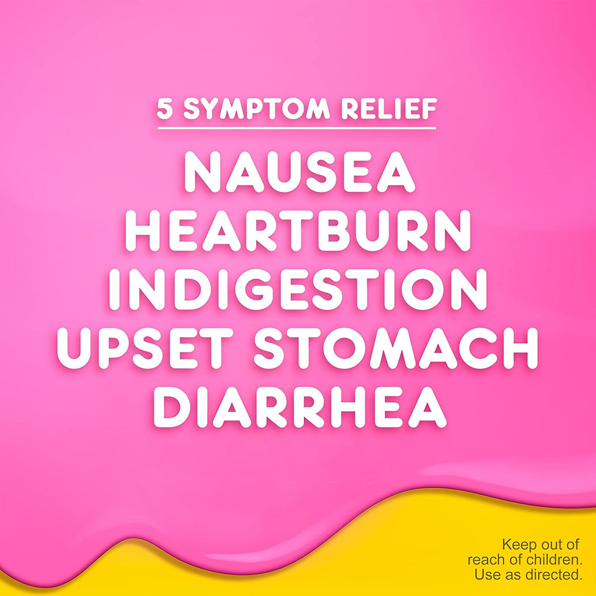 Pepto Bismol Chewable Tablets, Upset Stomach Relief, Nausea Relief, Heartburn Relief, Indigestion Relief, Anti Diarrhea Medication for Adults - 5 Symptom Relief, 30 ct - FENGGESTORE20