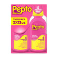 Pepto Bismol Liquid, Upset Stomach Relief, Nausea Relief, Heartburn Relief, Indigestion Relief, Anti Diarrhea Medication for Adults - 5 Symptom Fast Relief, 2x12 oz - FENGGESTORE20
