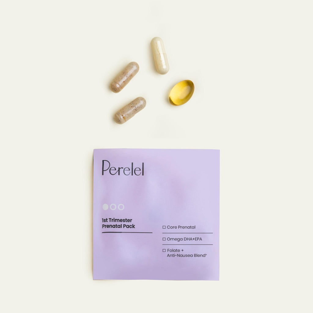 Perelel 1st Trimester Prenatal Pack, Multivitamin with Folate, Vitamin D, Omega 3, Iron & Ginger, Nutritional Support for Early Pregnancy - FENGGESTORE20