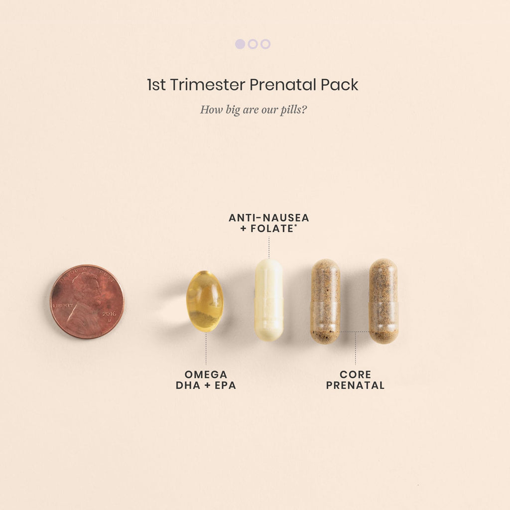 Perelel 1st Trimester Prenatal Pack, Multivitamin with Folate, Vitamin D, Omega 3, Iron & Ginger, Nutritional Support for Early Pregnancy - FENGGESTORE20