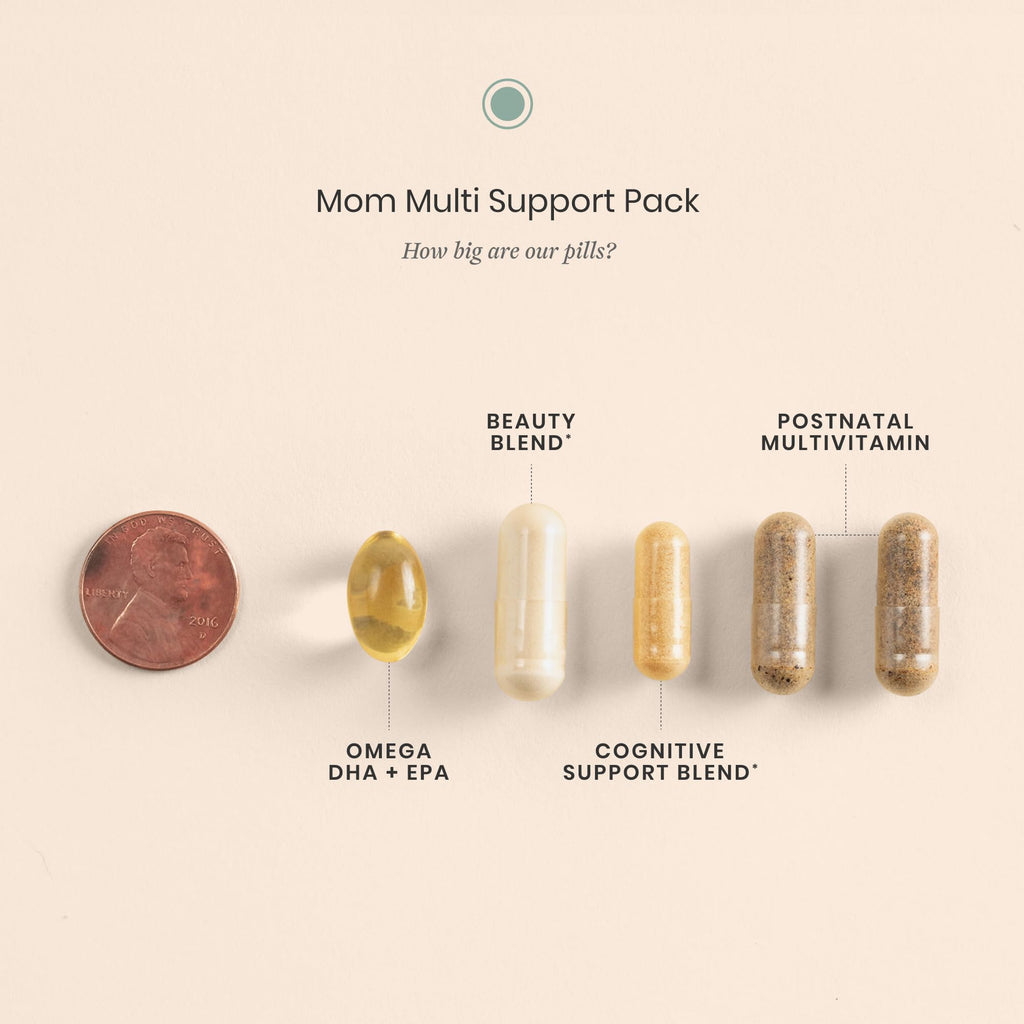 Perelel Mom Multi Support Pack, Postnatal Vitamins for Women with Omega 3 Dha, Iron, Collagen, & Vitamin B12 to Support Postpartum Health - FENGGESTORE20