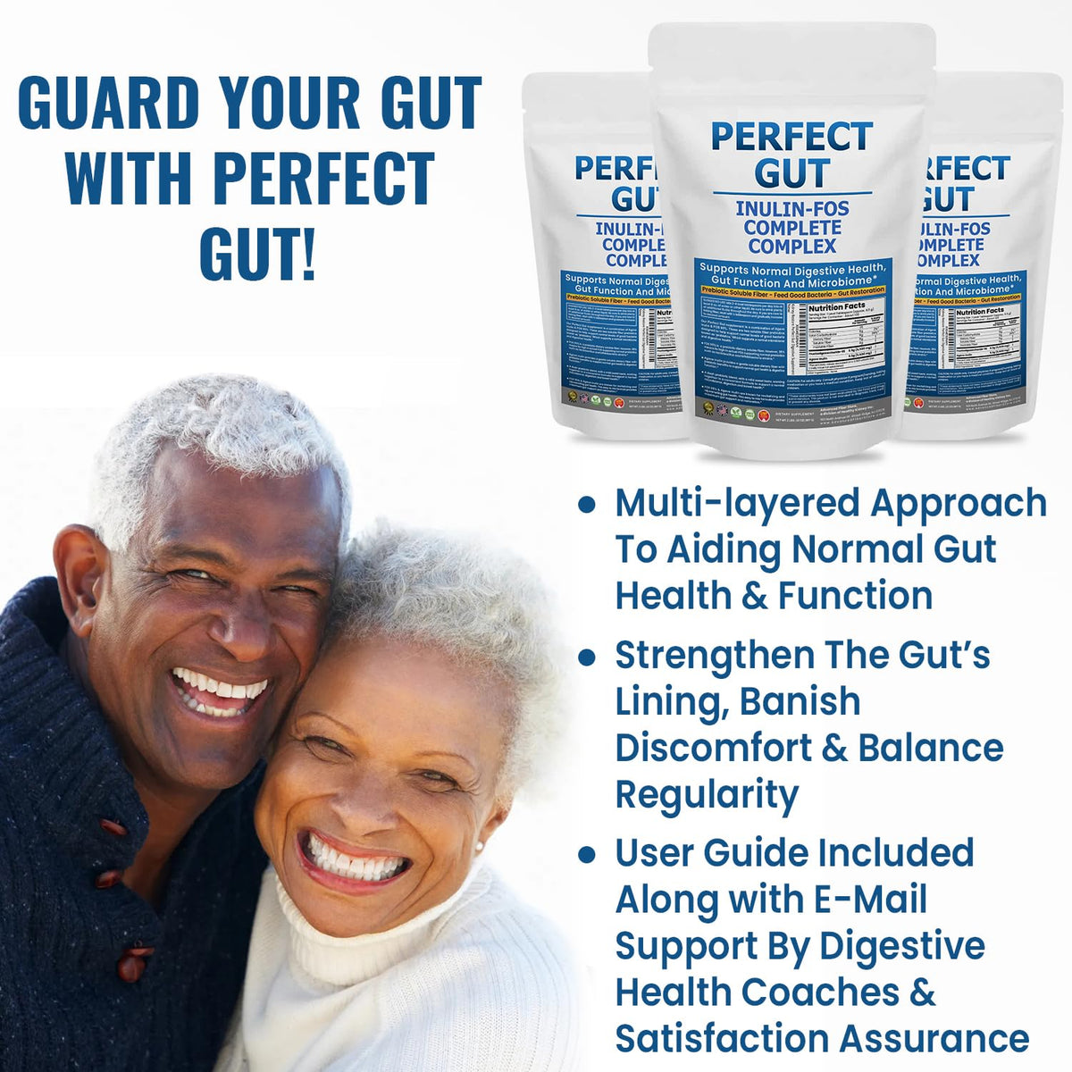 Perfect Gut: Inulin FOS Powder for Gut Health. Prebiotic Inulin. Unique Prebiotic 95% FOS Inulin Agave Fiber - FENGGESTORE20