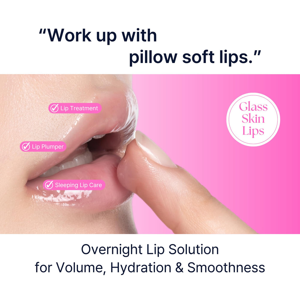 Perfect Sleep Lip Collagen 0.50fl.oz, Intensive Collagen Lip Sleeping Mask Infused with Peptides, Rice Protein & Willow Bark Extract - FENGGESTORE20