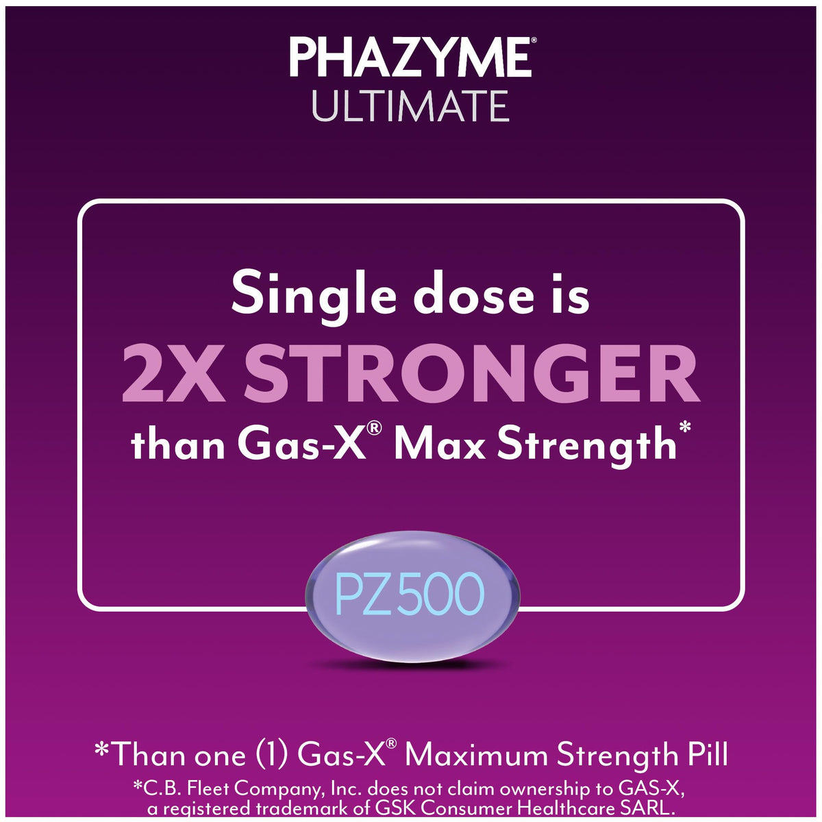 Phazyme Ultimate Strength Anti-Gas 500 mg Simethicone Gas Relief for Adults, Fast Gels Quickly Ease Bloating, Pressure and Discomfort, 20 Count - FENGGESTORE20