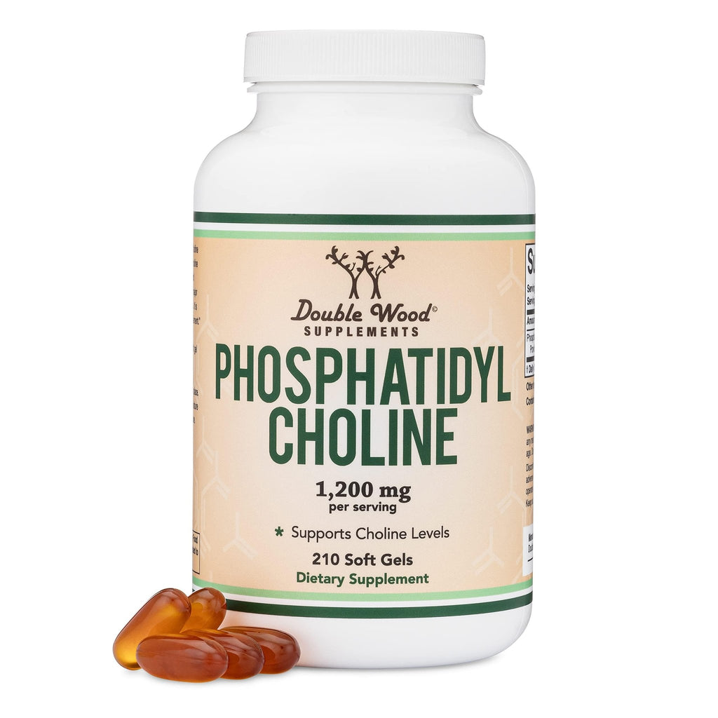 Phosphatidylcholine 1,200mg – 210 Softgels – Enhanced Version of Sunflower and Soy Lecithin (Choline Supplements) - Non-GMO and Gluten Free - FENGGESTORE20