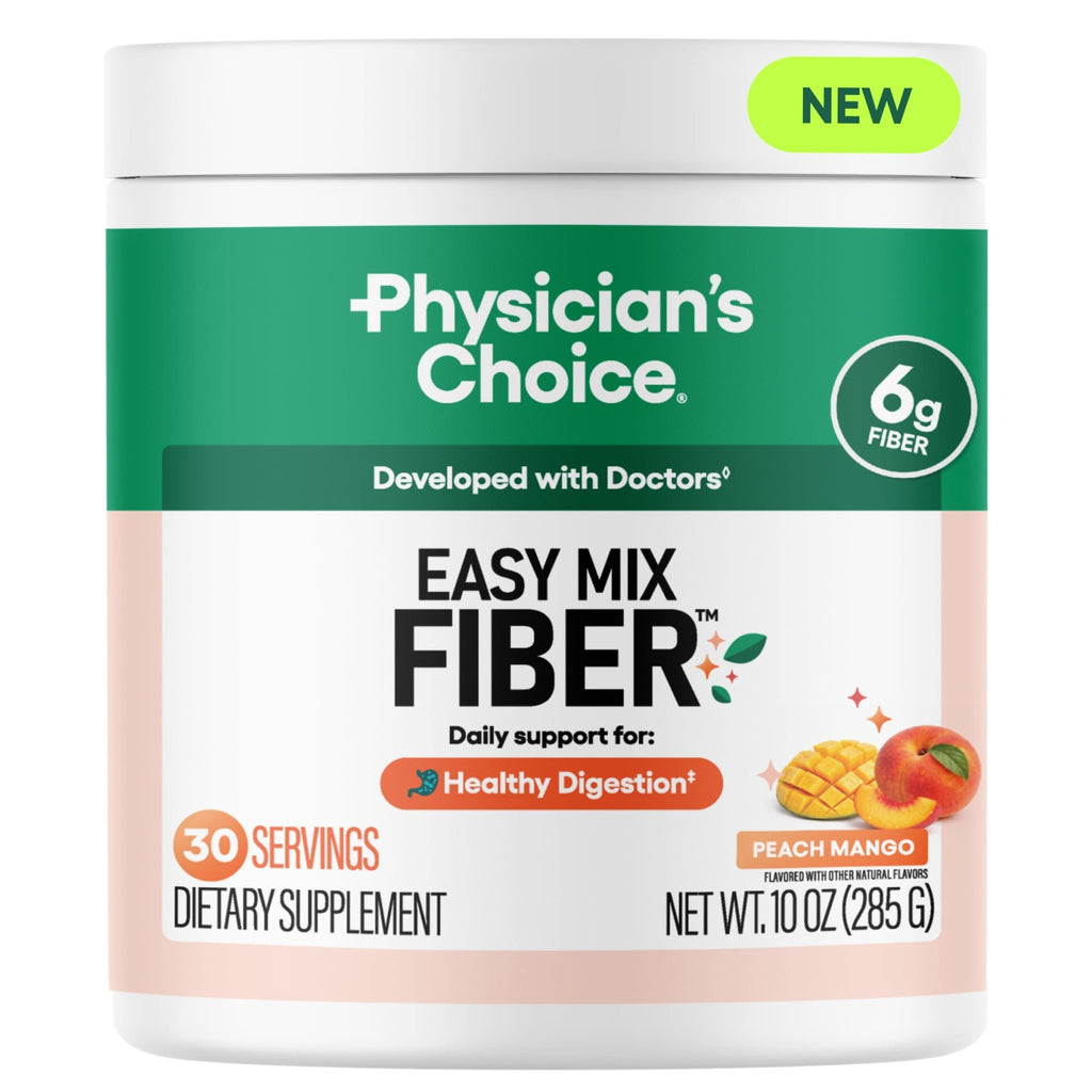 Physician's CHOICE Easy Mix Fiber for Digestive Health & Regularity - No Grit - Daily Prebiotic Soluble Fiber Powder Supplement - FENGGESTORE20