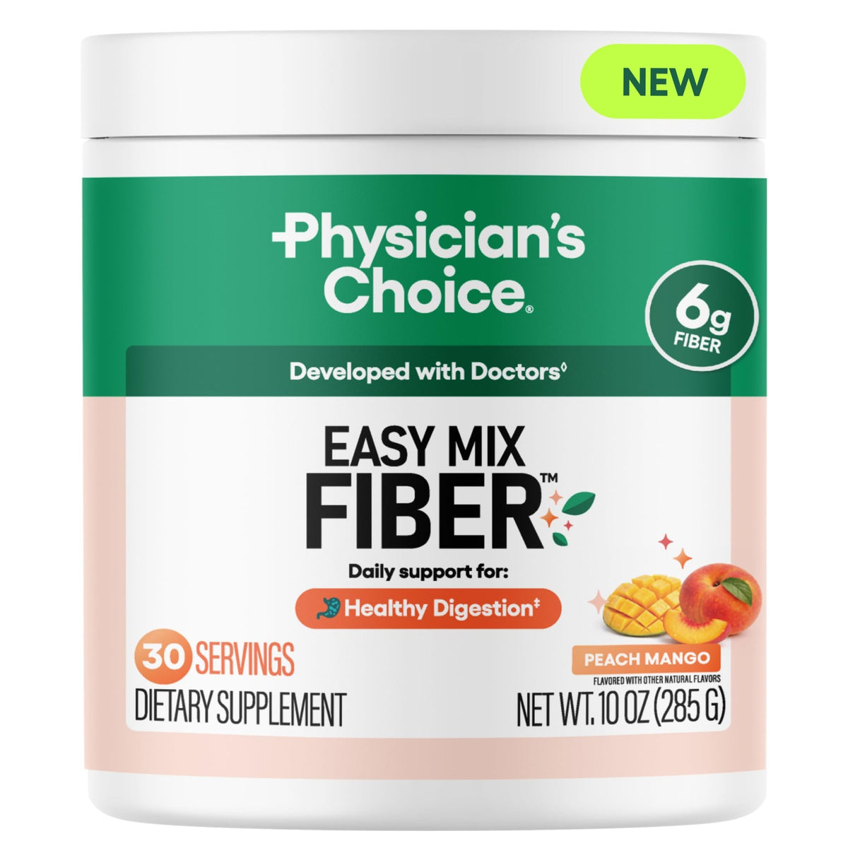 Physician's CHOICE Easy Mix Fiber for Digestive Health & Regularity - No Grit - Daily Prebiotic Soluble Fiber Powder Supplement - FENGGESTORE20
