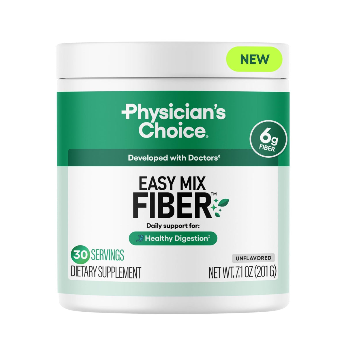 Physician's CHOICE Easy Mix Fiber for Digestive Health & Regularity - No Grit, Sugar Free, & Tasteless - FENGGESTORE20