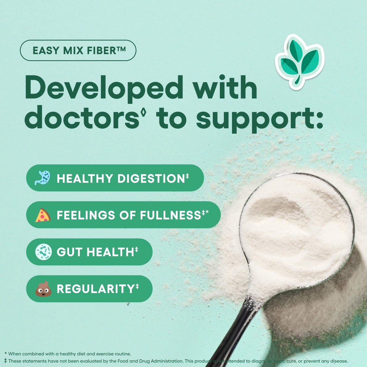 Physician's CHOICE Easy Mix Fiber for Digestive Health & Regularity - No Grit, Sugar Free, & Tasteless - FENGGESTORE20