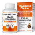 Physician's CHOICE KSM-66 Ashwagandha Root Powder Extract 1,000mg - Organic - with Black Pepper for Maximum Absorption - 5% Withanolides - FENGGESTORE20