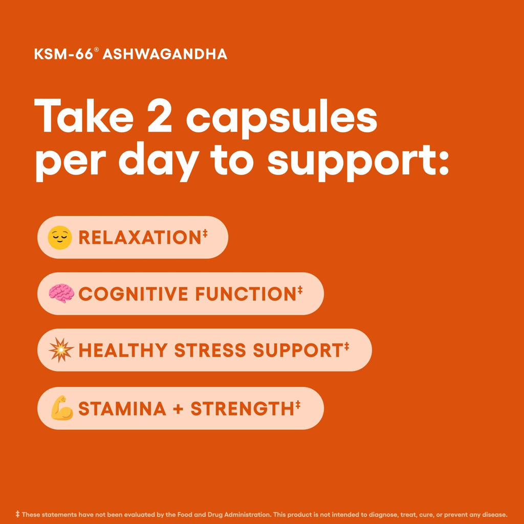 Physician's CHOICE KSM-66 Ashwagandha Root Powder Extract 1,000mg - Organic - with Black Pepper for Maximum Absorption - 5% Withanolides - FENGGESTORE20
