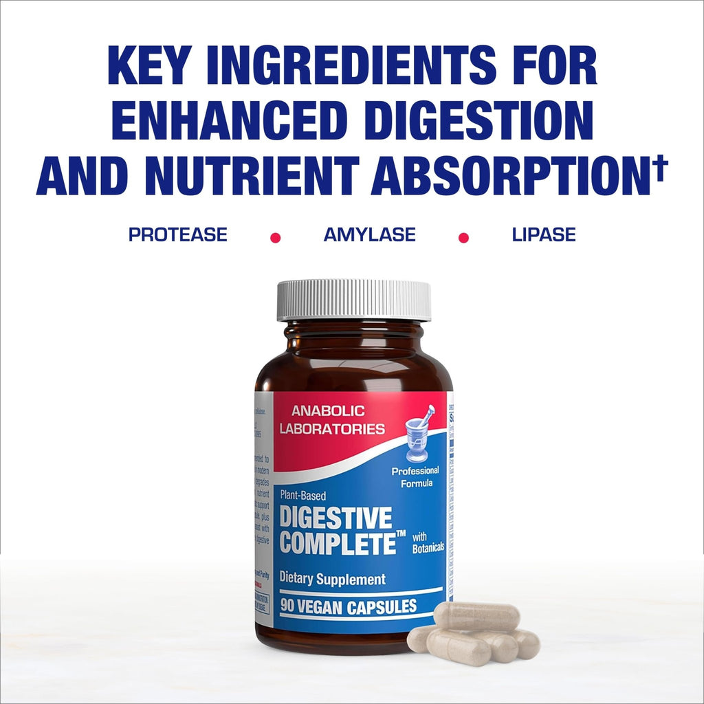 Plant Based Multi Digestive Enzymes Supplement - Clinically Formulated Digestion Supplement with Soothing Herbs and Enzymes for Women and Men - FENGGESTORE20