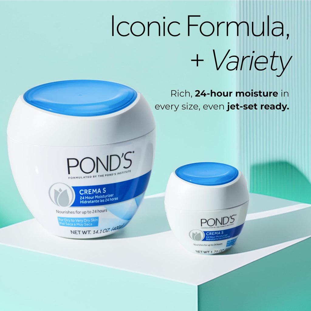 Pond's Nourishing Moisturizing Cream, Crema S, Fragrance Free, Ivory, 14.1 Oz - FENGGESTORE20