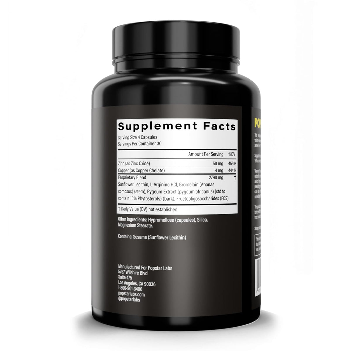 POPSTAR Labs Semen Volume Booster - Men's Semen Health & Fertility Supplement - Doctor Formulated to Increase Load Volume - Made in USA - Non-GMO, Organic - FENGGESTORE20
