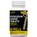 Potassium Iodide Tablets 130 mg - (60 Tablets) 10 Year Shelf-Life EXP 2034 to 2035 - Ki Pills - Yoduro de potasio - Nutri Supplements - 3rd Party Tested - FENGGESTORE20