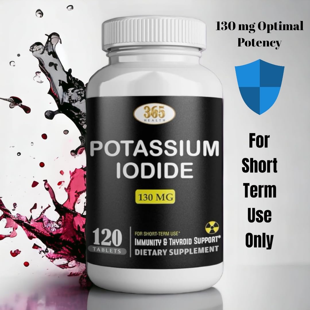 Potassium Iodide130 mg - KI Tablets- Potassium130 mg - USA Made Potassium Iodine Pills YODO Naciente - FENGGESTORE20