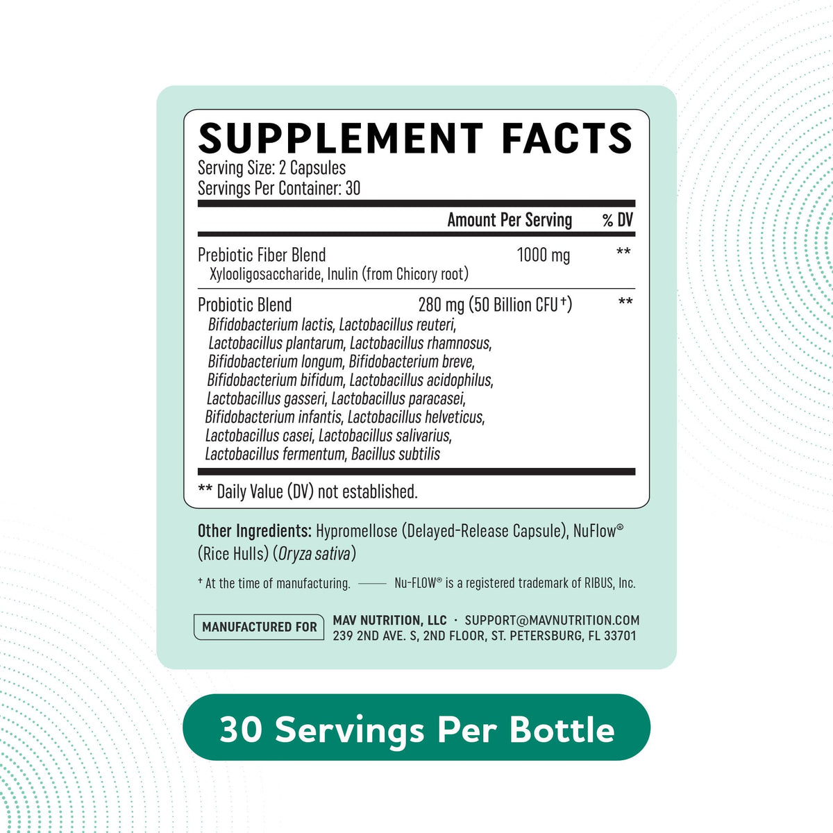 Prebiotics and Probiotics | 50 Billion CFU, 16 Probiotic Strains & Inulin Prebiotic Fiber | Delayed Release Capsules | Gut Health Support | Prebiotics and Probiotics for Women & Men | Non-GMO | 60 Ct - FENGGESTORE20