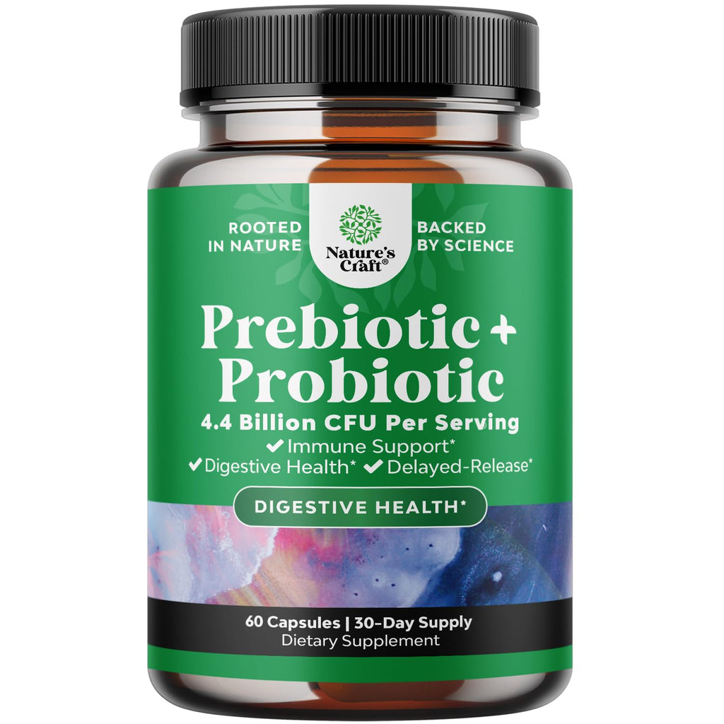Prebiotics and Probiotics Gut Health Supplement-Super Potent Digestive Health Acidophilus Probiotic Capsules with Men & Womens Probiotics & Prebiotics - FENGGESTORE20